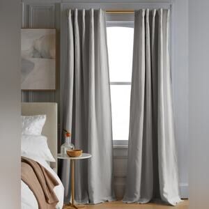 NWT Quince Belgian Linen Set of 2 Drapes - Room Darkening - Cloud - 87x40